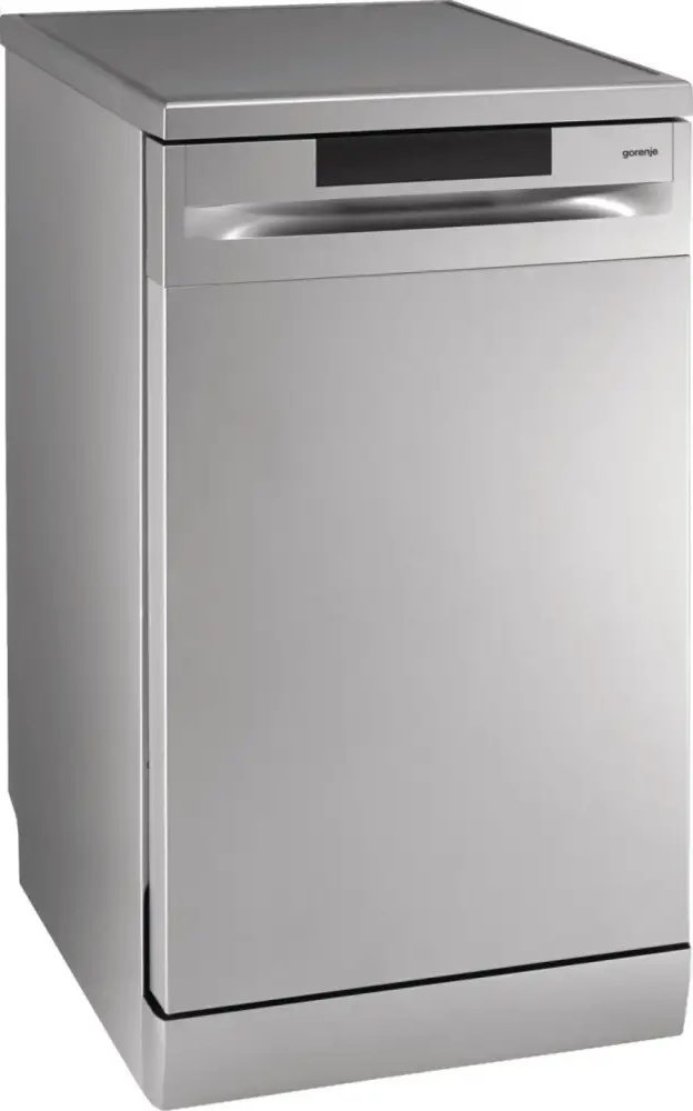 Gorenje GS520E15S Voľne stojaca umývačka riadu 45 cm - nerezová predná časť - 4 programy - 9 súprav riadu - nerezová vaňa - kôš na príbory - AquaStop