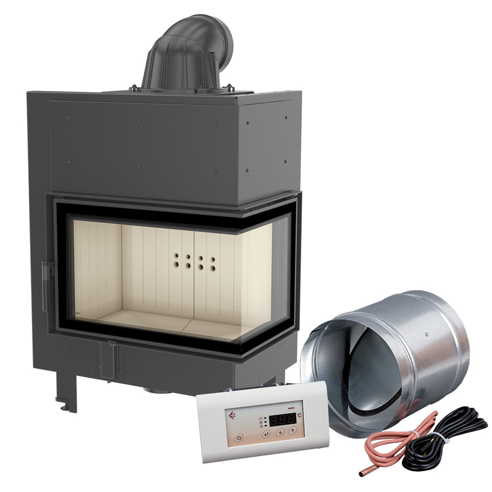 Inteligentný oceľový krb KRATKI MBM pravý 10 kW Ø 200 MSK