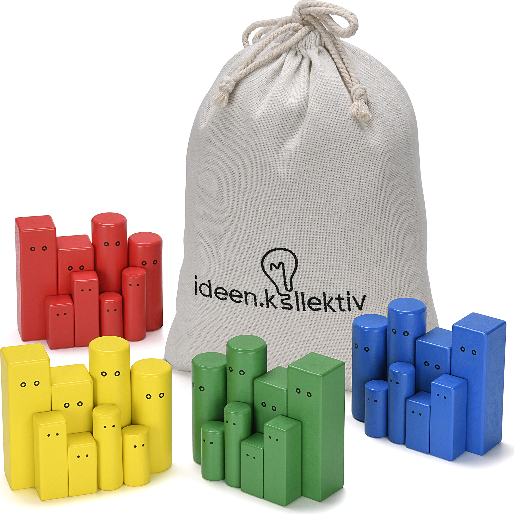 ideen.kollektiv - Bunte Pro Systembrett, Familienbrett Figuren - Premium Figuren für die systemische Aufstellung, Coaching, Therapie und Beratung