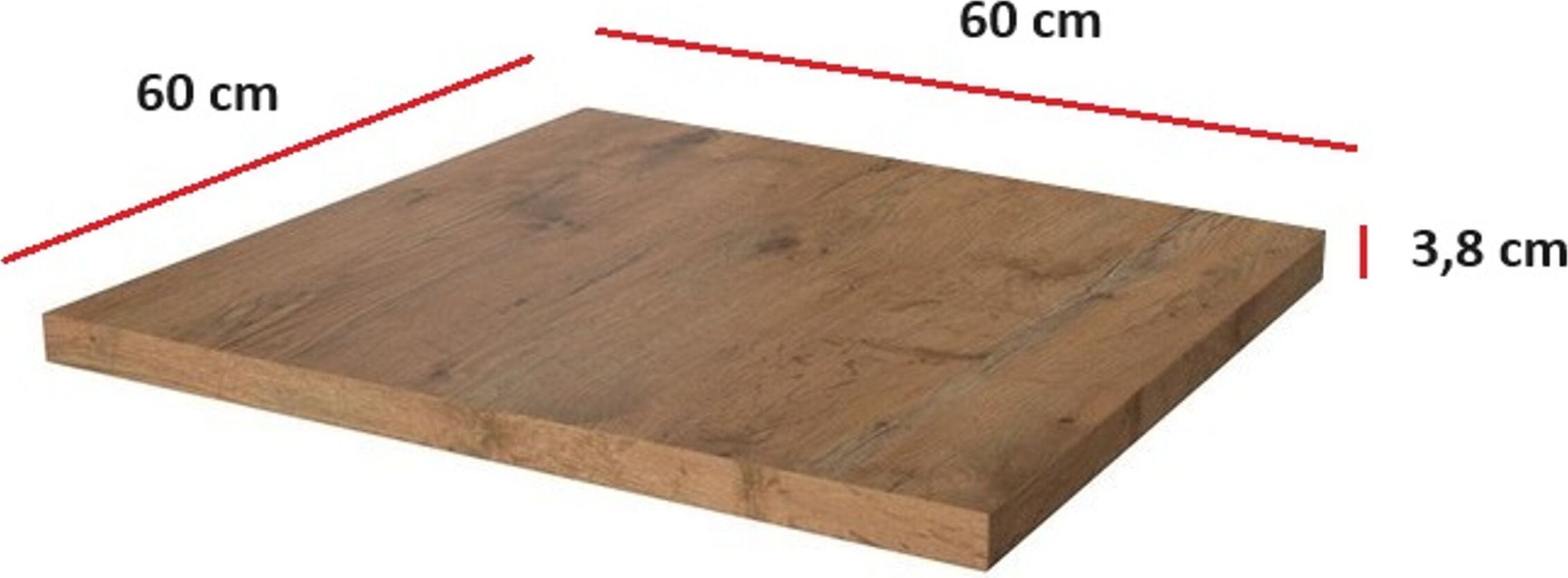 Küchenpreis-Bombe Arbeitsplatte 60 cm 38 mm Küchenzeile Küchenblock Eiche Lancelot Küche Vigo