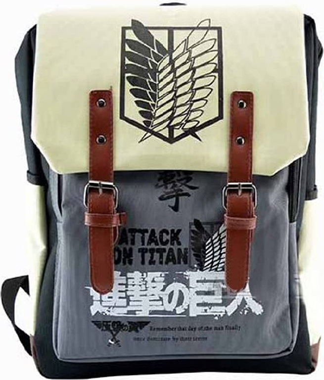 CosplayStudio Attack on Titan Rucksack mit Dokumentenfach | Mit Wappen des Aufklärungstrupp | 30x41x10cm CS170274