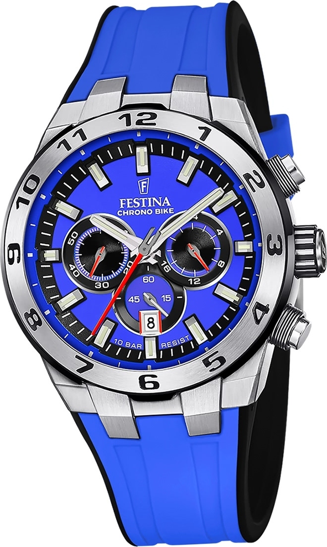 Festina pánske hodinky silikónové modré Festina Chrono Bike náramkové hodinky D2UF20671/3