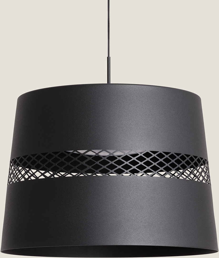 LEDKIA LED Pendelleuchte 28W Stahl Saska Mattschwarz