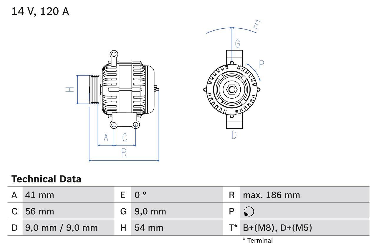 BOSCH 0 986 083 250 Generator x