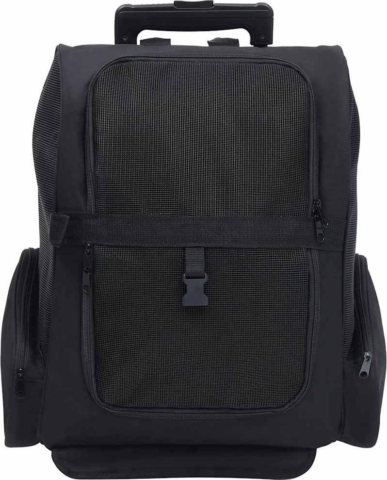 vidaXL Vozík pre domáce zvieratá 3 v 1 skladací čierny