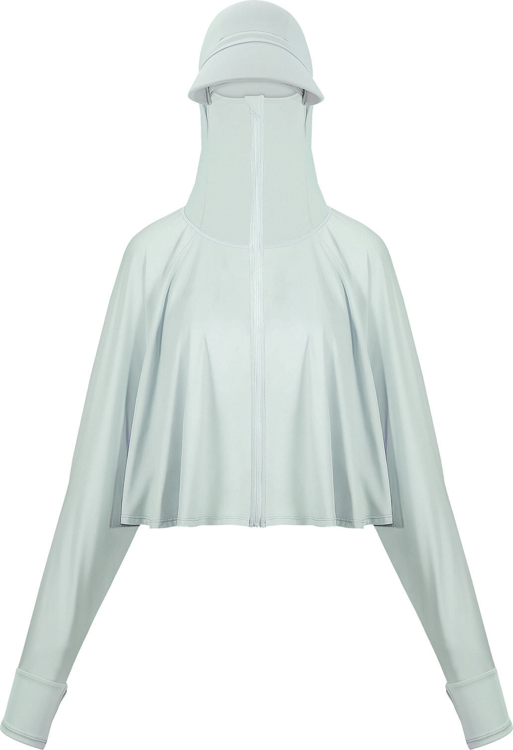 Lixada Sonnenschutzkleidung, Sommer-Eisseide-Langarm, Sonnenschutz-Hoodie, Outdoor-Angelkleidung, Laufende Sonnenschutzkleidung, atmungsaktiv, S-Größe, grün