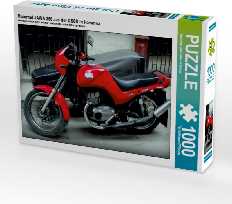 Calvendo Motorrad JAWA 350 aus der CSSR in Havanna 1000 Teile Puzzle quer 640x480mm, von Löwis of Menar Henning; 7364069