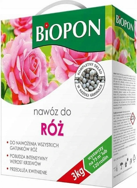 Biopon Rosendünger Dünger Für Alle Aarten Rosen Topf Beet Kübeln Blumendünger 75m2 3kg