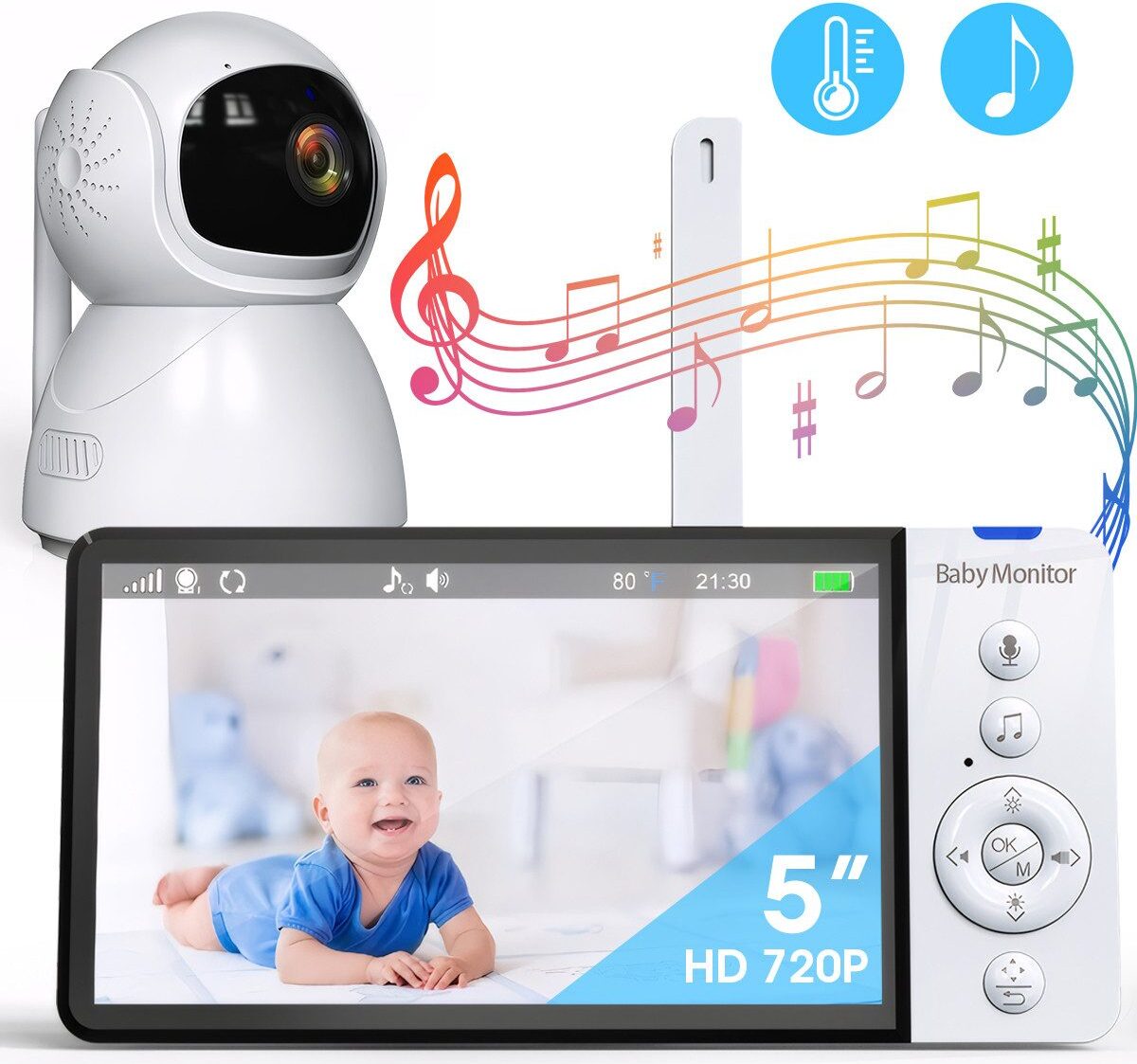 MOPUEA Babyphone Babyphone Video-Babyphone Babyphone mit Kamera