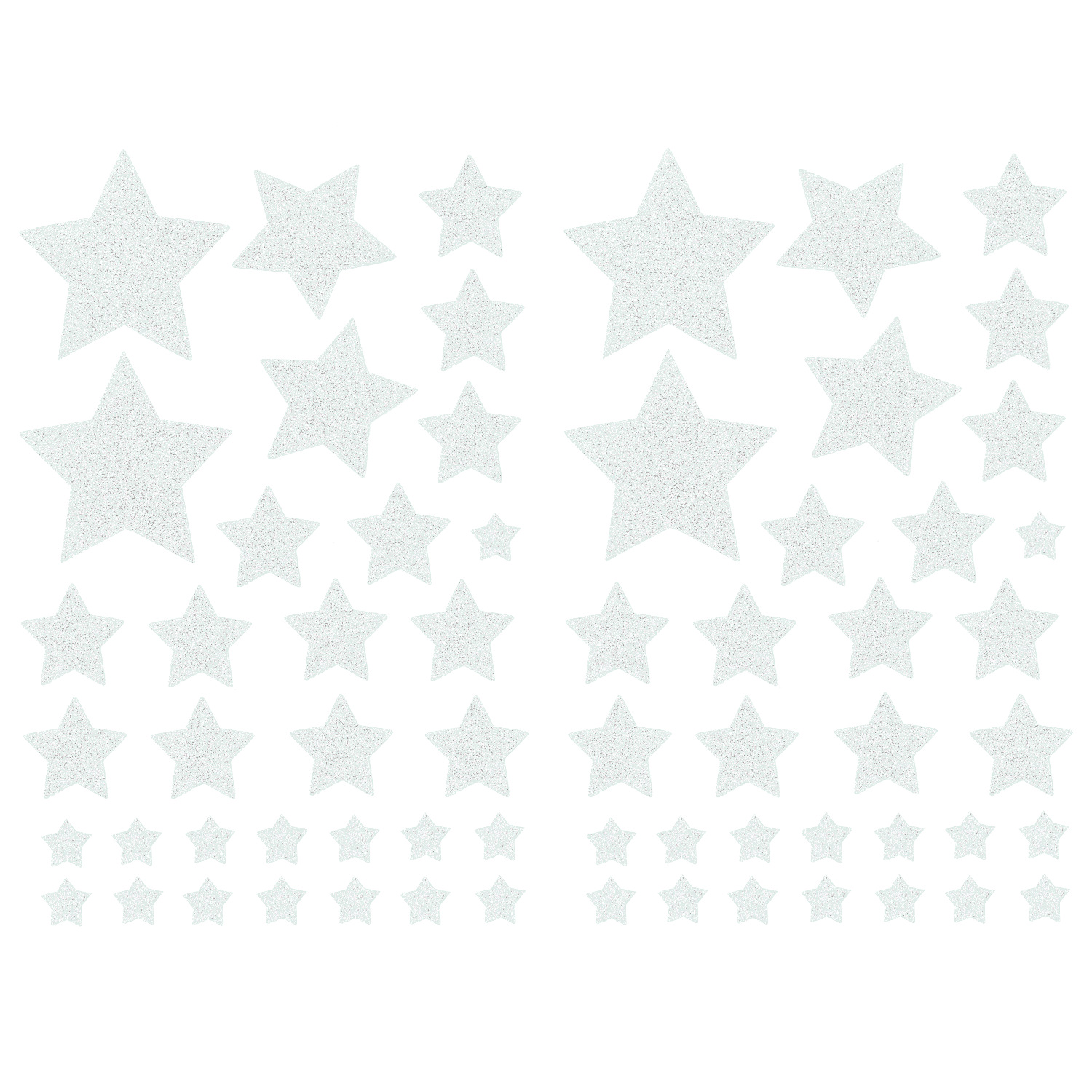 64 Sterne Sticker Stern Aufkleber mit Glitzereffekt für Weihnachten zum  Basteln Spielen - silber