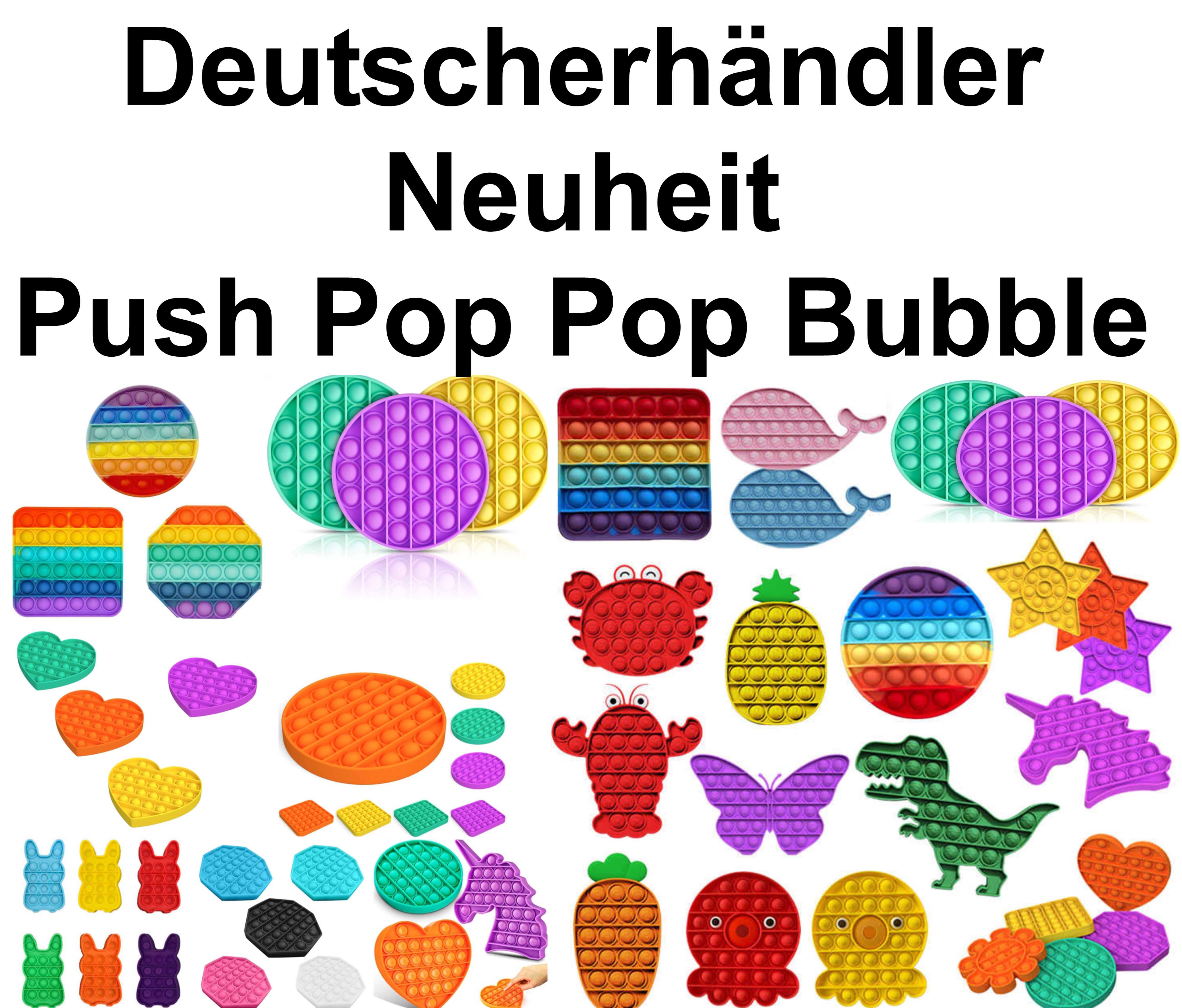 Pop it Achteck Schwarz Push Pop 