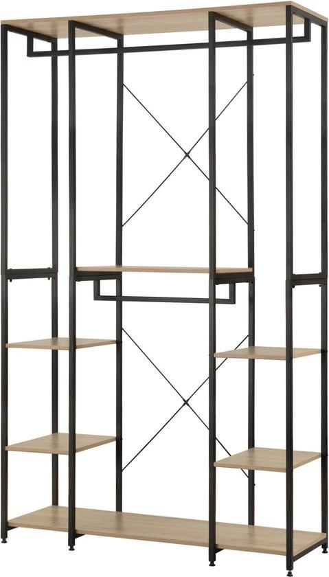 Luxiqo Kleiderständer - Kleiderschrank - Kleiderständer Schwarz - Kleiderständer Schlafzimmer - 120 x 40 x 201 cm 103588-0