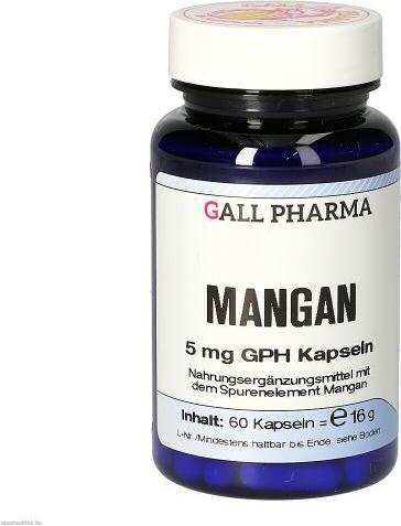 Hecht Pharma GmbH Geschäftsbereich Handelsware MANGAN 5mg GPH Kapseln, 60 St KAP 03508408