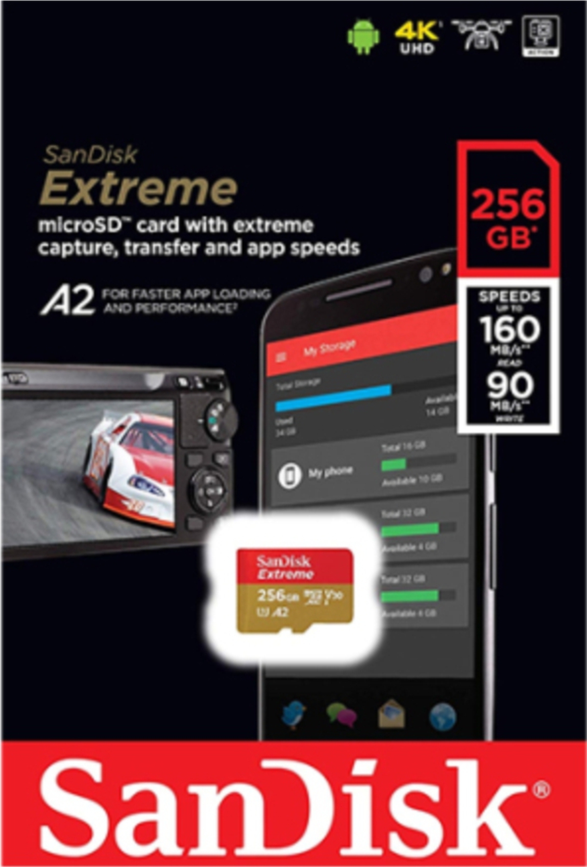 SanDisk Extreme 4K microSD 256 GB SanDisk Extreme microSDXC