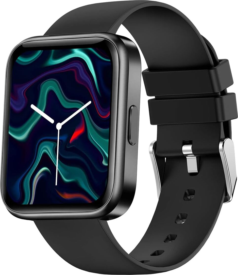 Inteligentné hodinky s hlasovým ovládaním, fitness hodinky pre ženy, počítadlo kalórií/krokov, monitor krvného tlaku/srdcového tepu, čierne