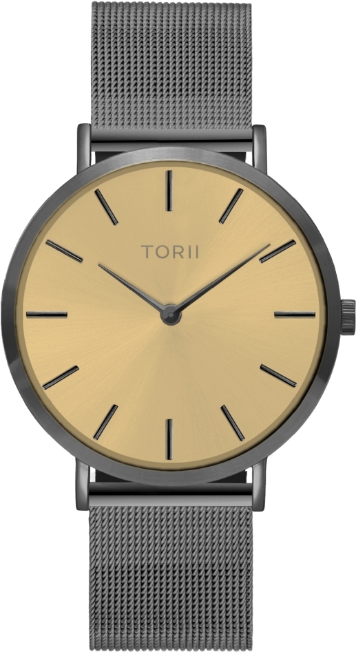 Armbanduhr für Damen und Herren von TORII A38AS.GA in Grau, klassischer Modestyle.