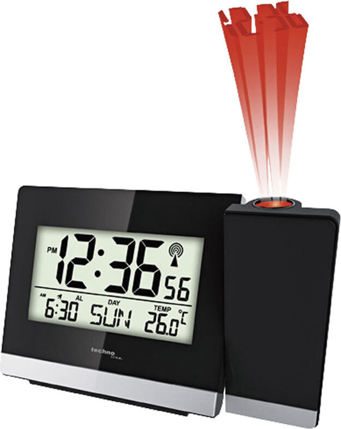 Technoline WT 536, Tisch, Digitale Uhr, Schwarz, AAA, 147 mm, 42 mm
