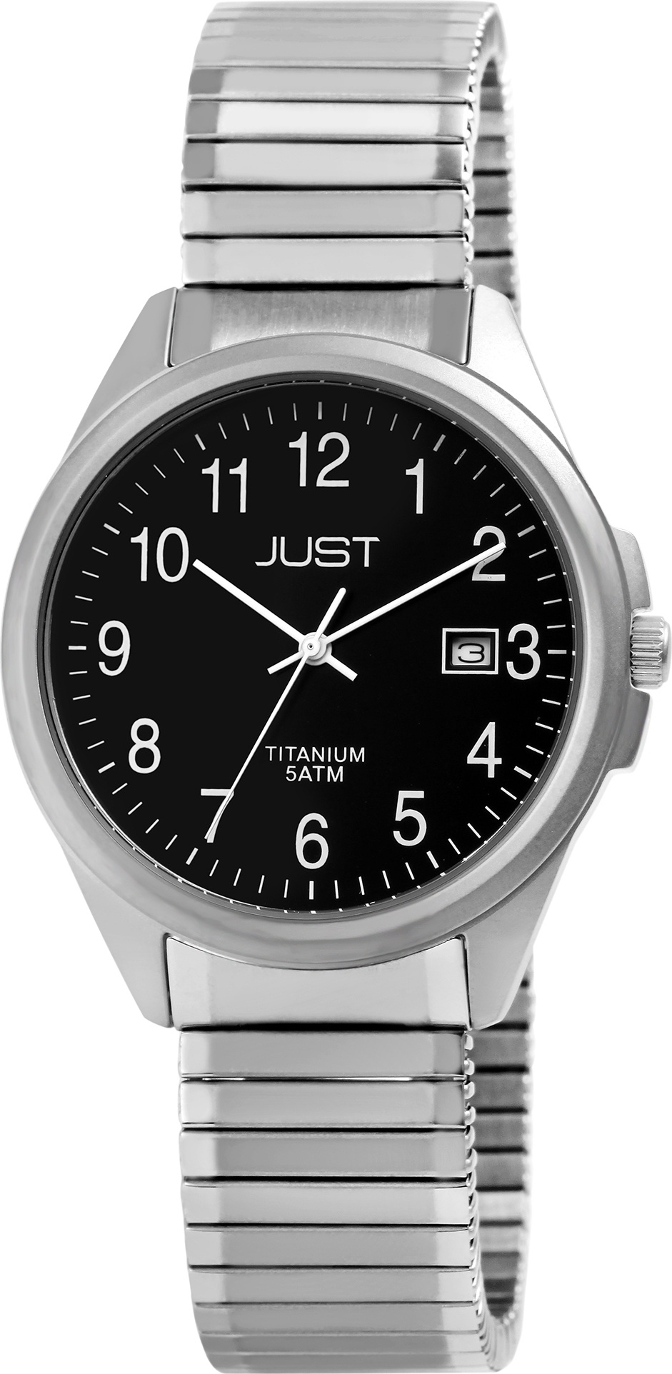 Just Herrenuhr mit Zugarmband, Titan, 5 ATM