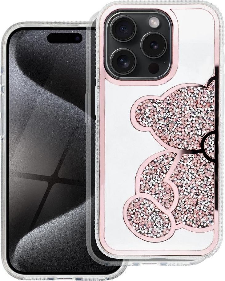 Puzdro na mobilný telefón TEDDY BEAR vhodné pre IPHONE 16 Plus ružové