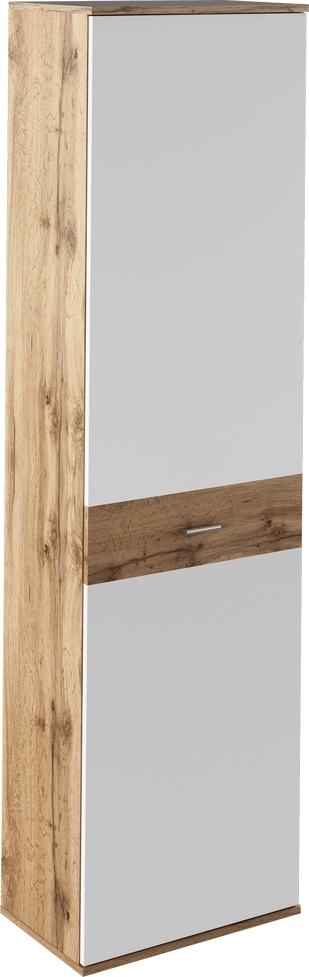 Kondela Eine Tür Kleiderschrank Kyrill Typ 02 - Wotan-Eiche / Weiß