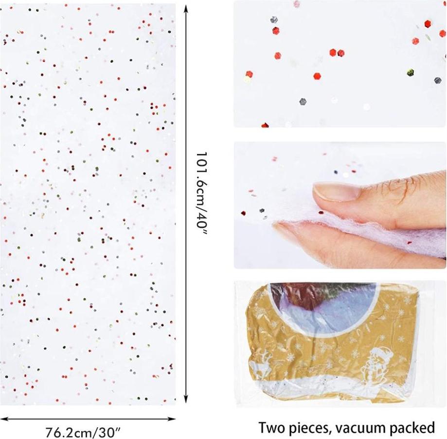 Cocosity Weihnachten Kunstschnee Dekoration Weihnachten Glitter Schneedecke Weihnachten Schneeteppich
