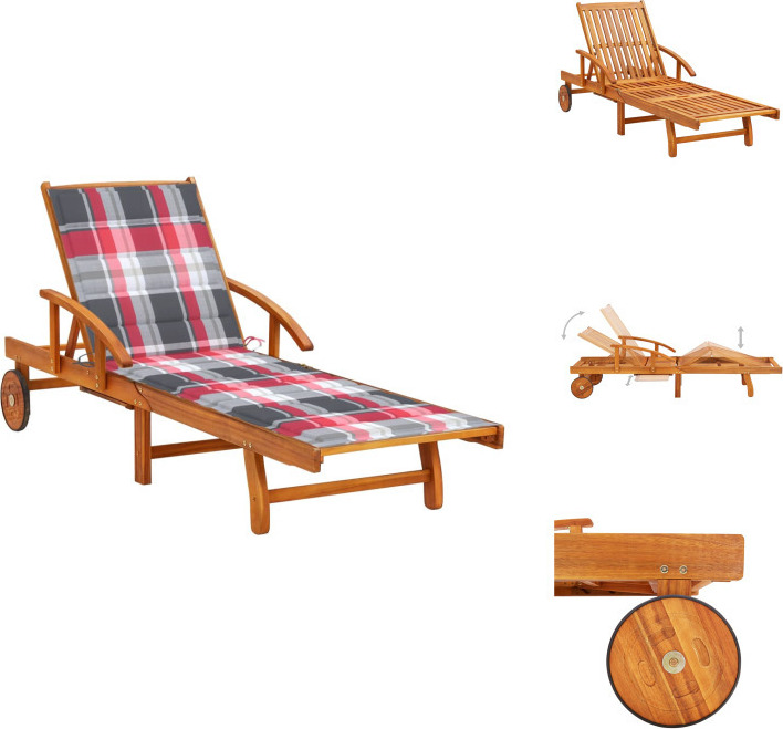 vidaXL Lehátko s vankúšom z masívneho dreva akácie - Lehátka