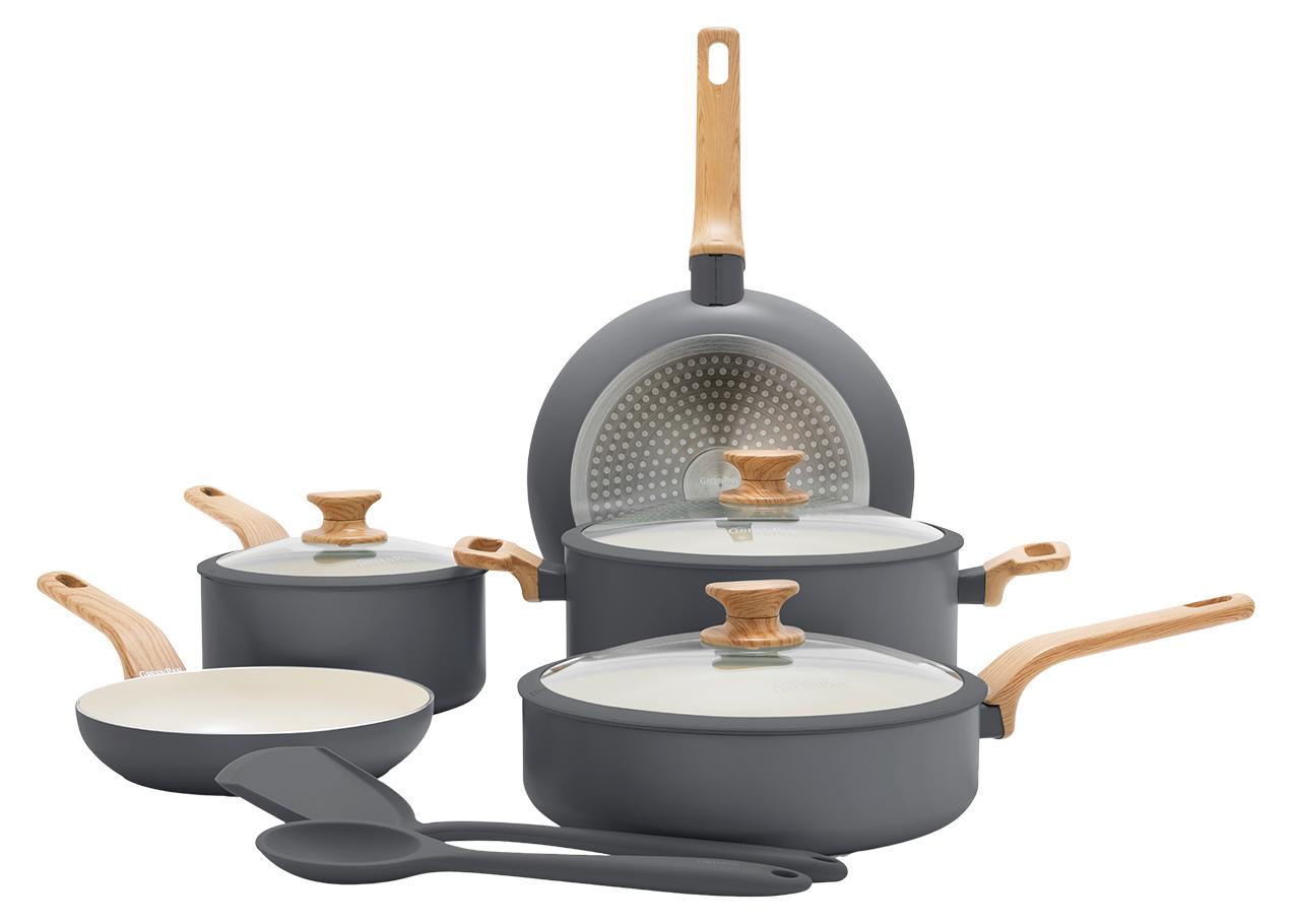 GreenPan Essence 5-tlg. Topf & Pfannenset grau CC010212-001