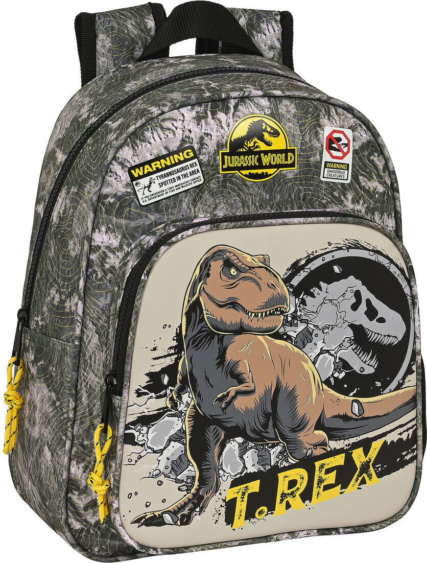 Zaino Jurassic World Per Bambini 19L Con Ruote - Adattabile A Carrello, Dimensioni 27x33x10 Cm, Design A Tema Dinosauri