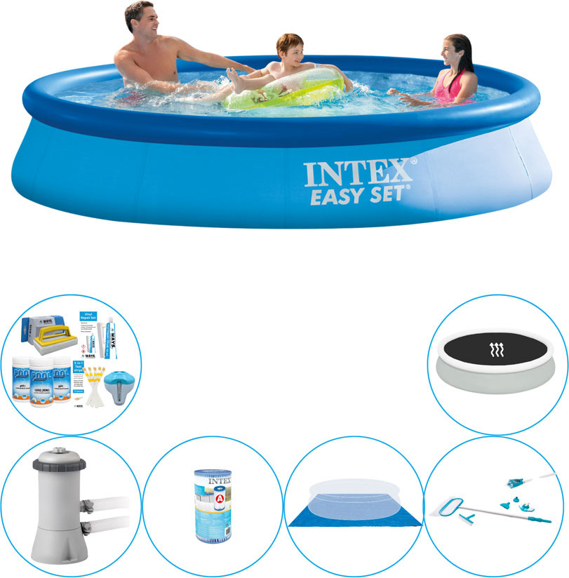 Intex Easy Set Round 366x76 cm - Kombinovaný set pre bazény