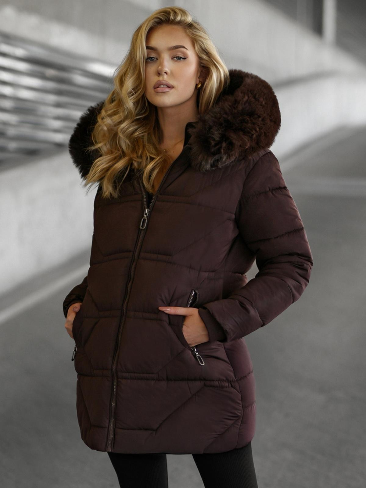 Damen Winterjacke Schokolade OZONEE JS/16M9275/158 M
