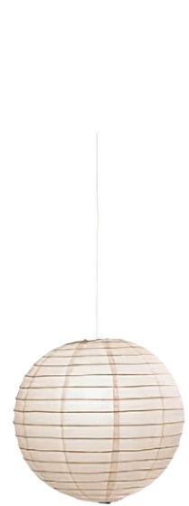 Pendelleuchte Japan-Kugel Trio Lampenschirm Lampion oval Papierschirm weiß 40cm 