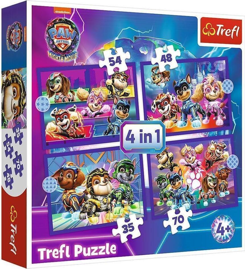 Trefl Puzzle 4in1 Paw Patrol Film 2 Helden | Kaufland.de