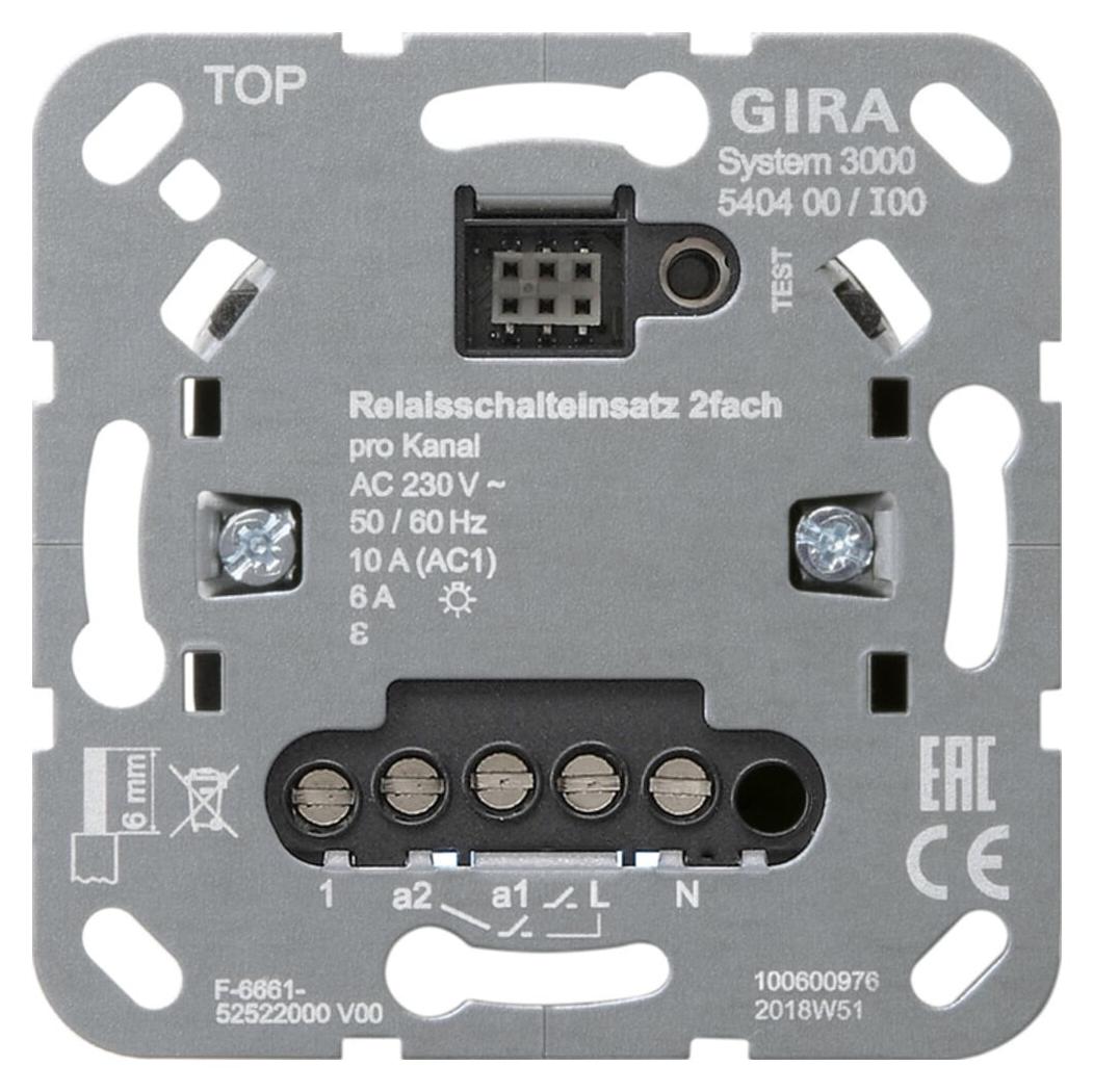 Gira Relaisschalteinsatz 2fach S3000 540400