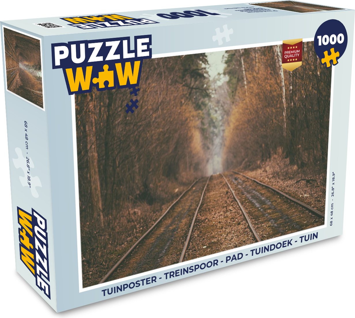 MuchoWow® Puzzle 1000 Teile Bahnstrecke - Weg - Wald - Baum - Erwachsene - Rätsel 136|891443124