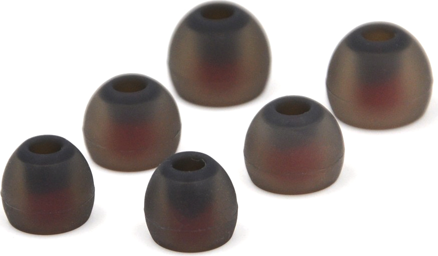 3 páry, 6 ks LMS ušných koncoviek do uší, 3,8 mm, silikónové ušné koncovky pre slúchadlá KZ IE80 [čierne]