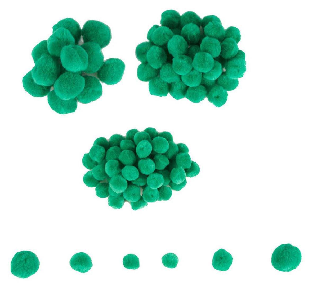 Colorations Farbstoffe – Mini-Pompons, grün, 100 Stück CH3POMGR