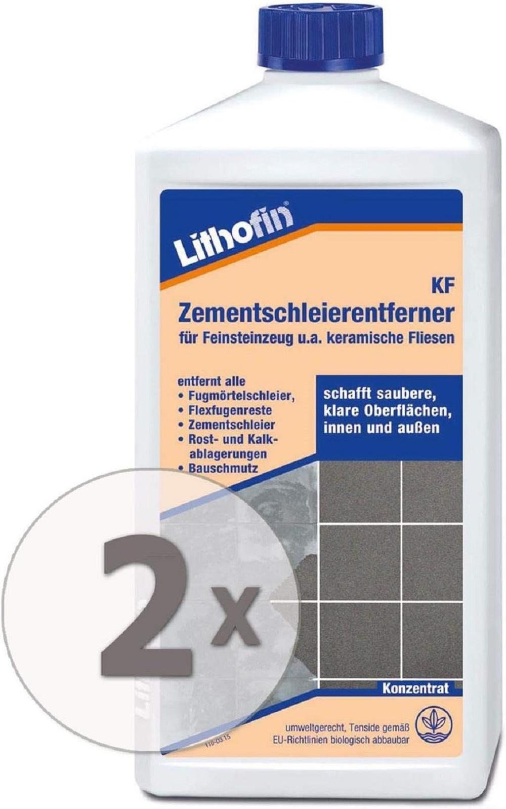 Lithofin AG Lithofin KF Zementschleierentferner 2 x 1 Liter