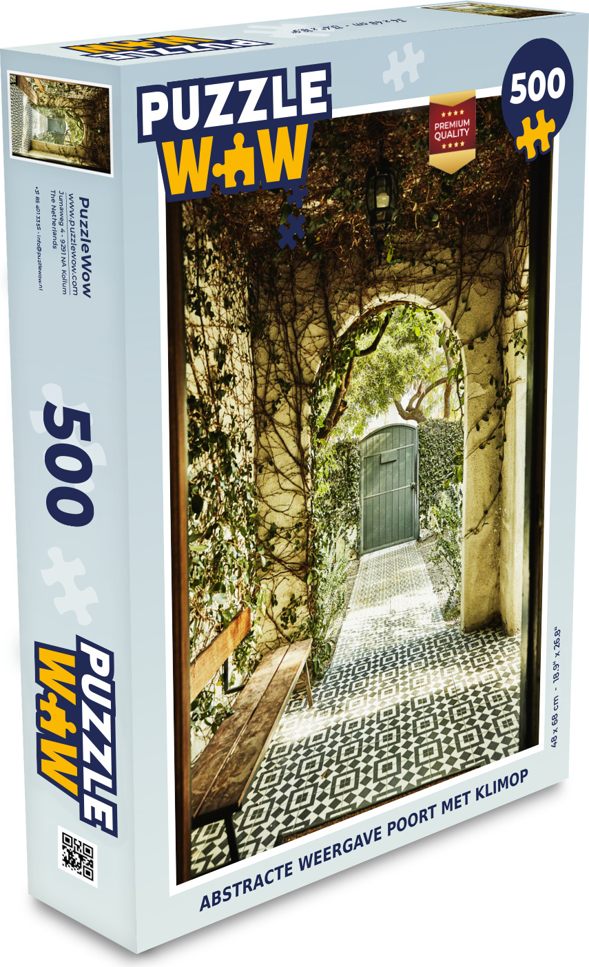 MuchoWow® Puzzle 500 Teile Abstrakte Ansicht Tor mit Efeu - Denken - Spiel - Toy 137|45887825