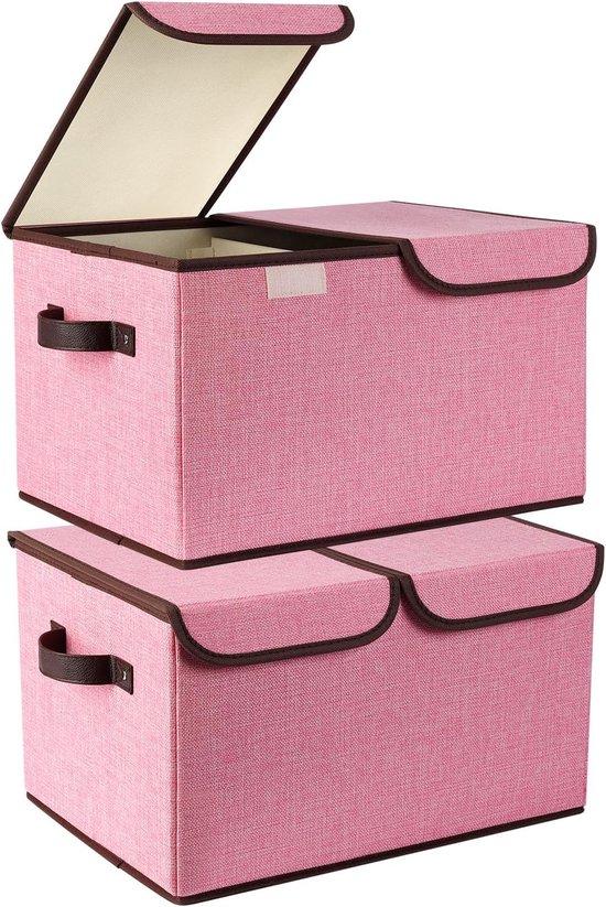 OEM Kleiderschrank mit 30 Liter Stoffbehälter, 2-teiliger Schutzüberzug und entfernbaren rosa Kleiderhalter für Kleidung, Spielzeug und Bücher 2026