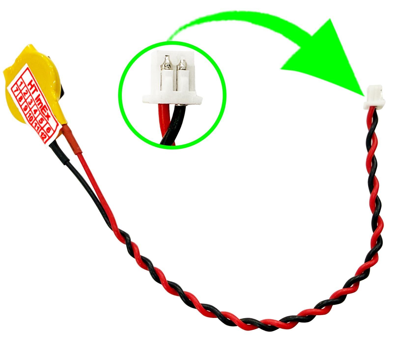 HT ImEx RTC CR1220 BIOS CMOS Batterie Knopfzelle Akku Battery mit Steckerkabel für ASUS ROG Zephyrus G GA502, Zephyrus S