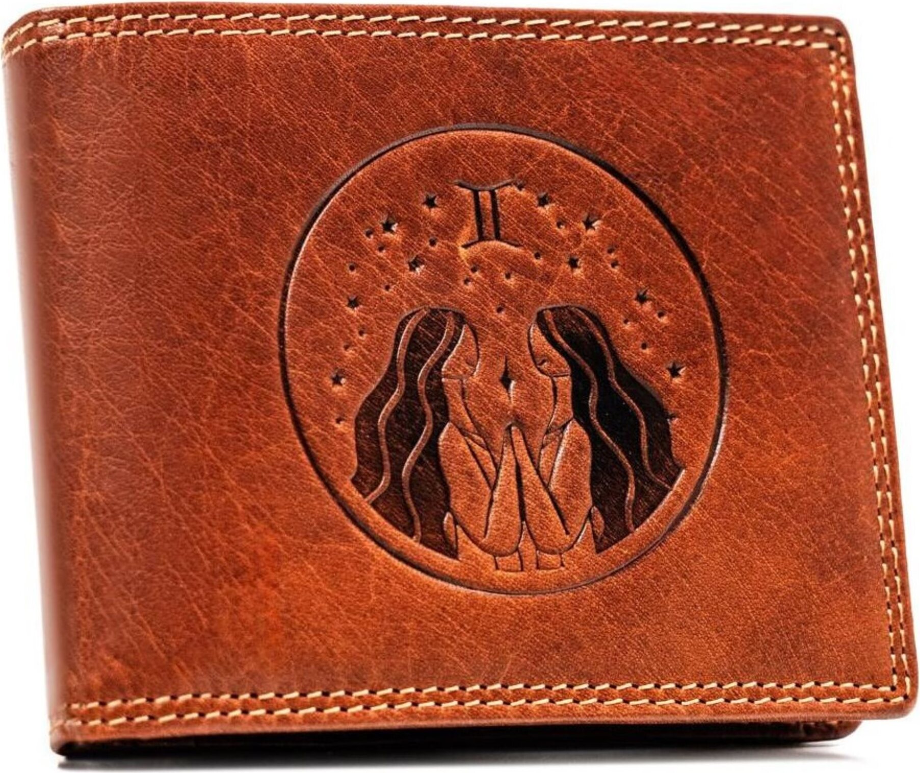 Große Herren-Geldbörse aus Leder mit Sternzeichen-Prägung - Peterson PTNN992EBS06