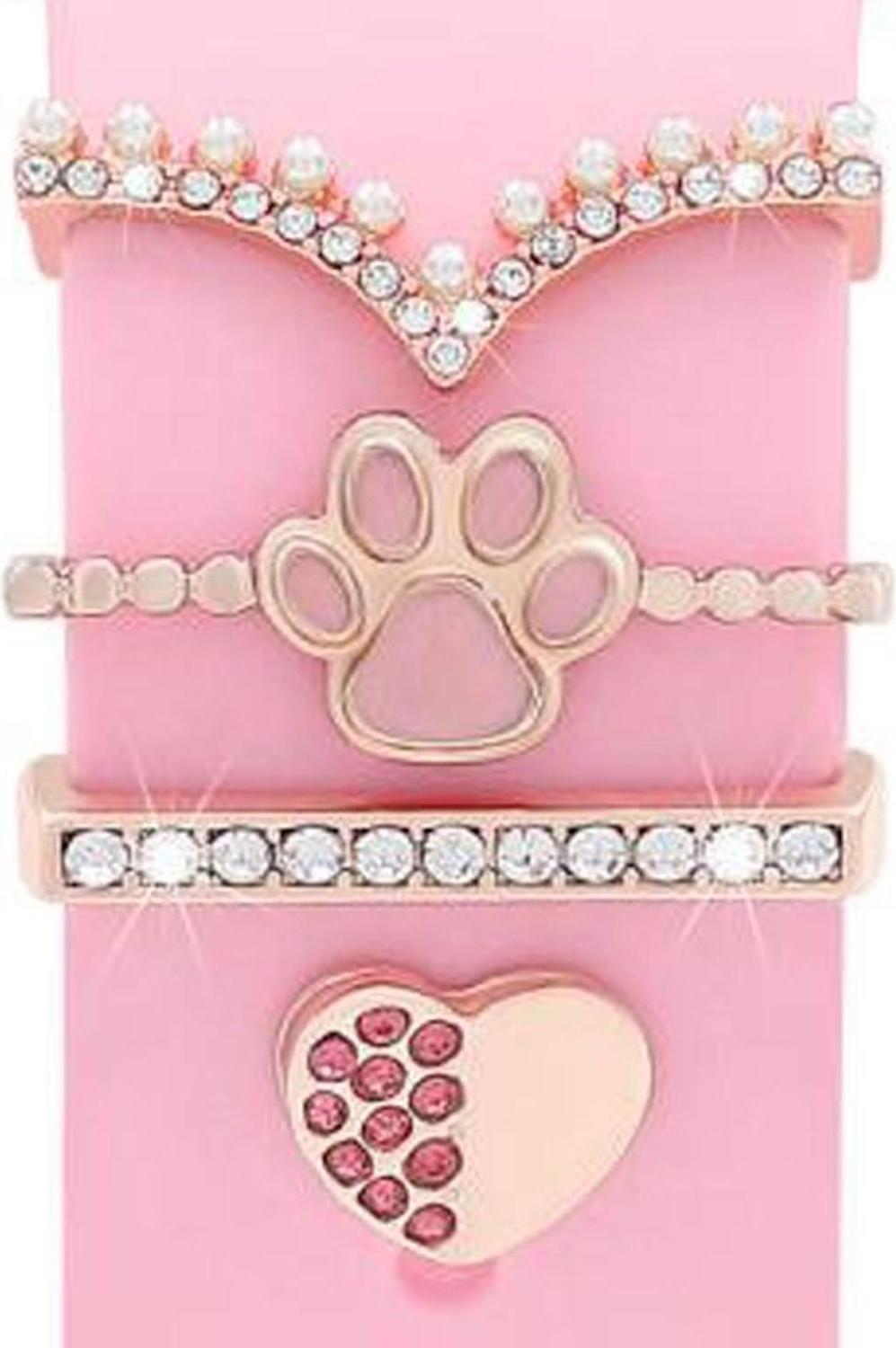 Smartwatch ozdobné krúžky zlaté kovové sada 4 22 mm príslušenstvo pre náramky