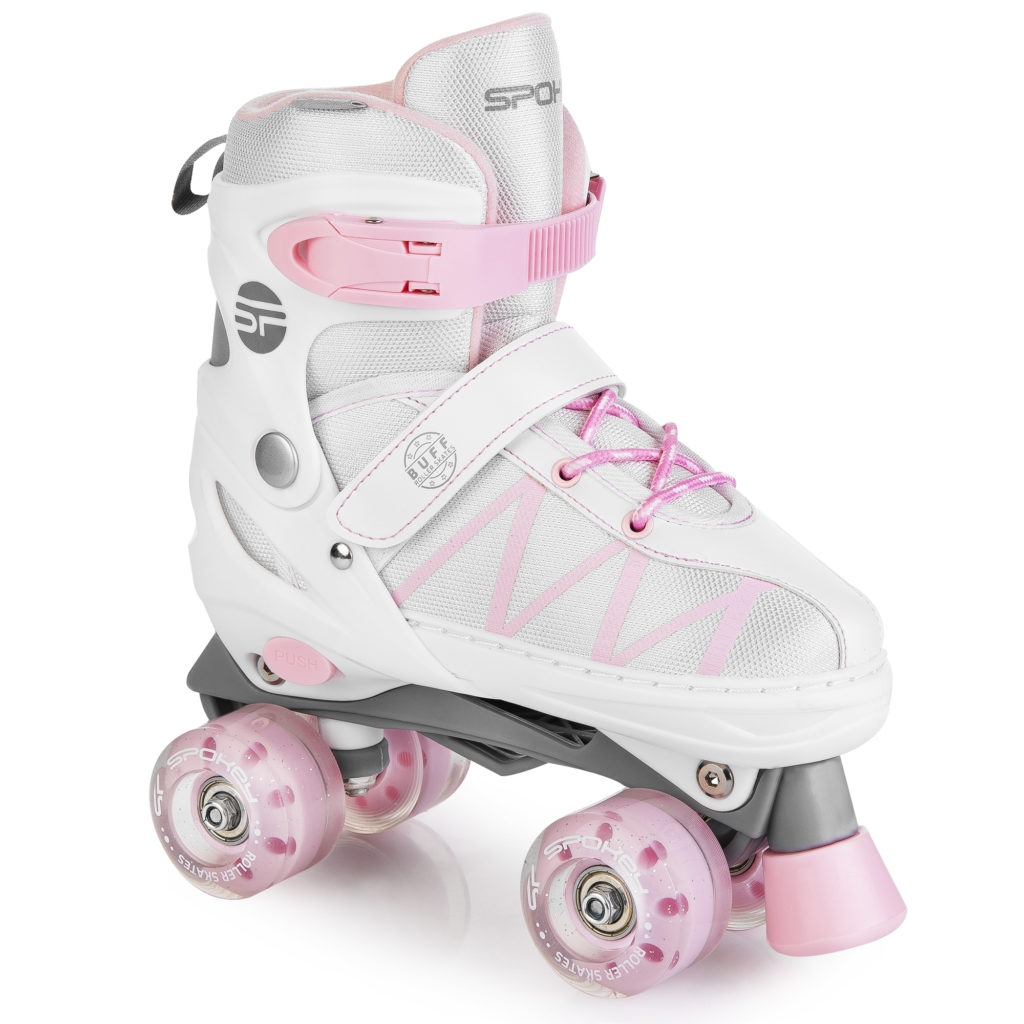 SPOKEY BUFF Kinder Rollschuhe Quad Roller Skates Verstellbar Inliner Schwarz 