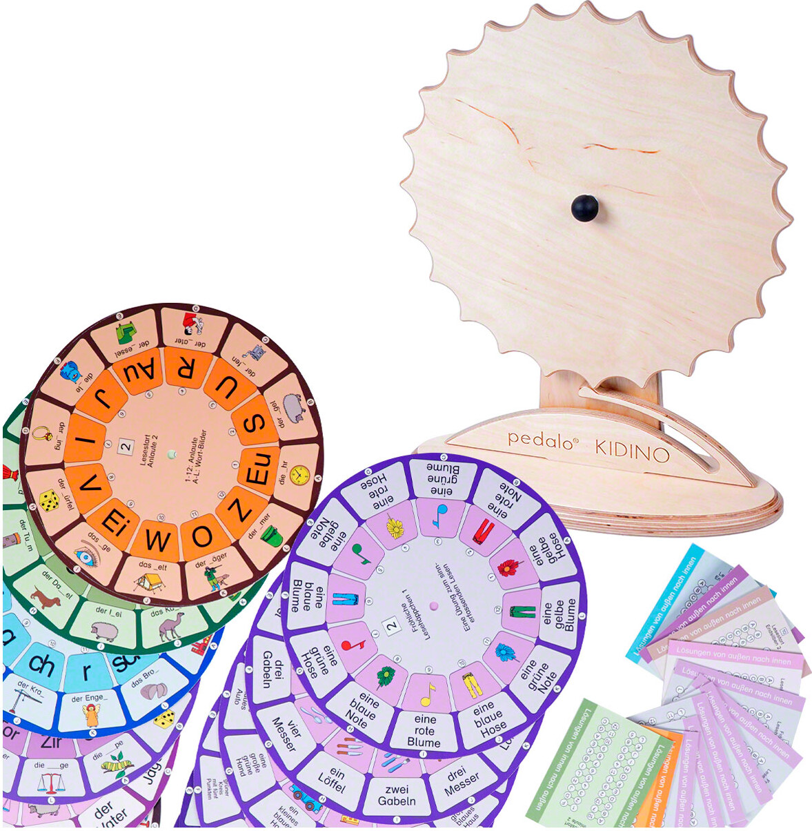 Pedalo Kidino Leseset, 12 Aufgaben- und Lösungskarten 02646