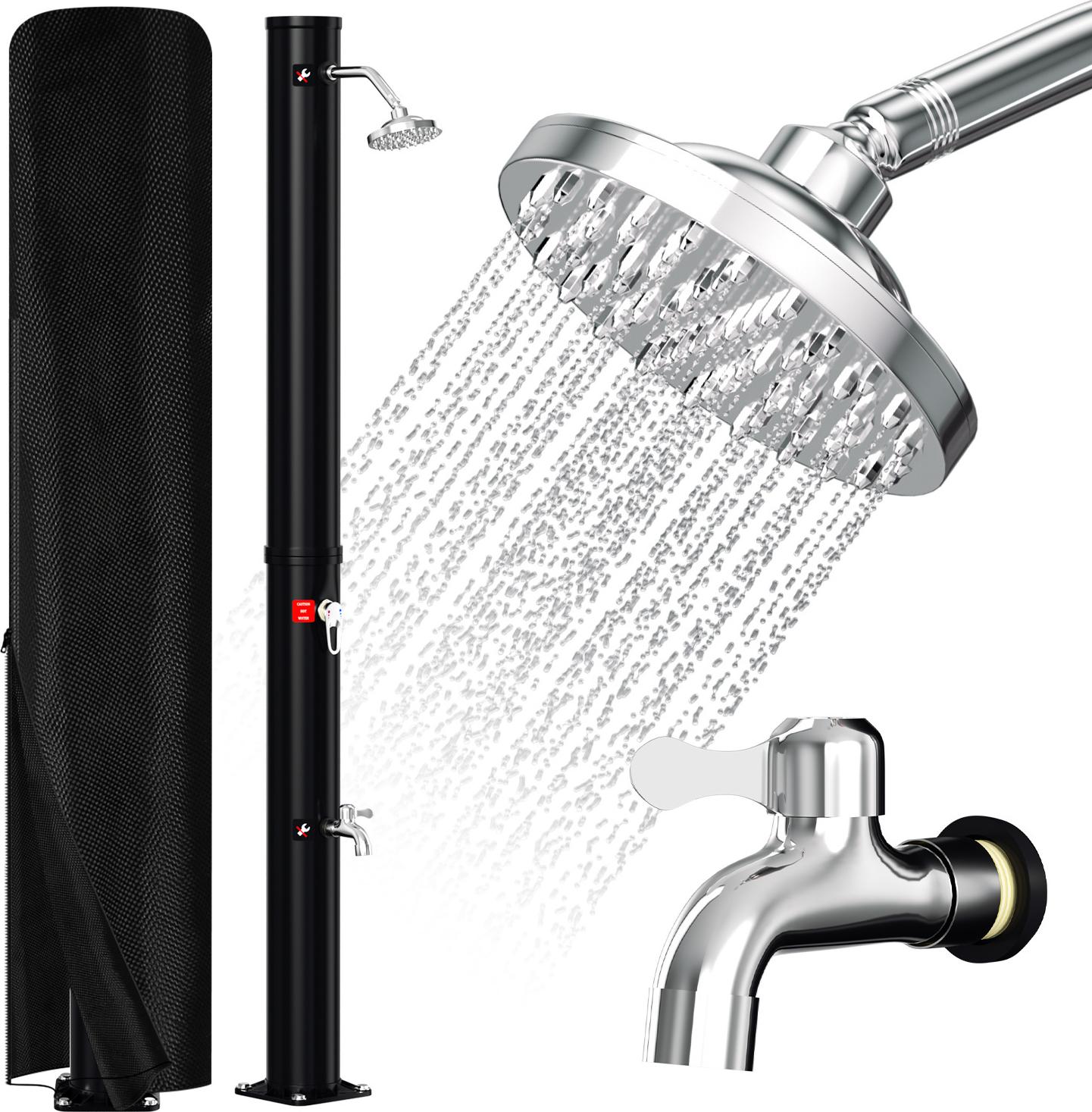 Fiqops Faziango 20L Solardusche mit Schutzhülle – Wettergeschützte Außendusche für Garten & Pool RL-HG11414-1-FLjy