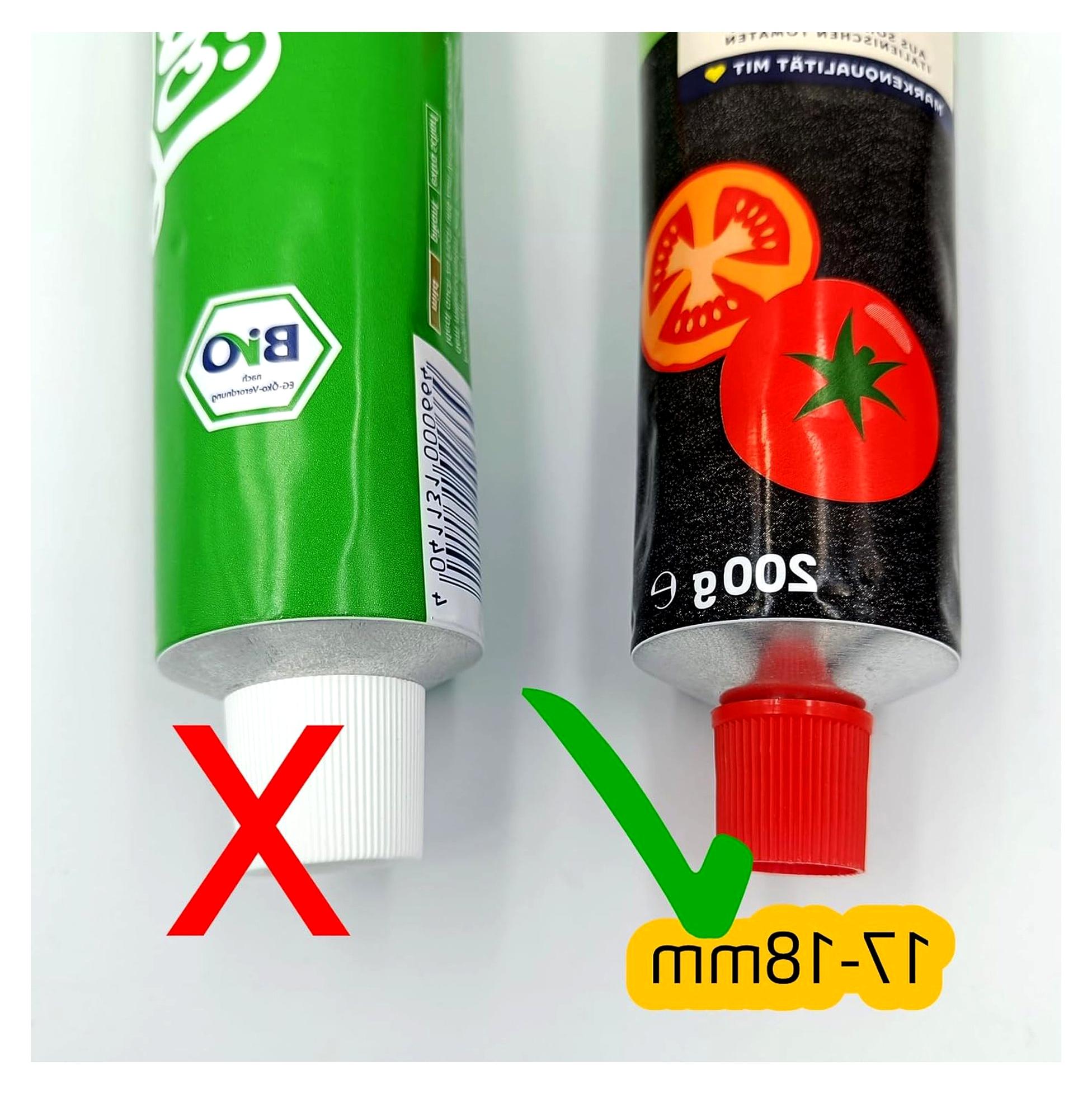 Markenlos Tubenhalter für 4 Tuben, Kühlschrank Organizer in Weiß, für Senf, Mayo, Tomatenmark usw.