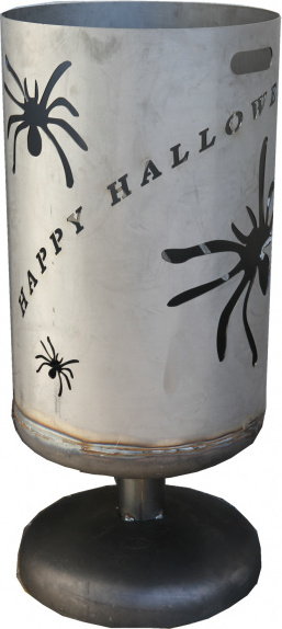 OEM Feuertonne Feuerschale Feuersäule Motiv Spinne Ø 40 x H 80 cm Halloween FTSPINNE80