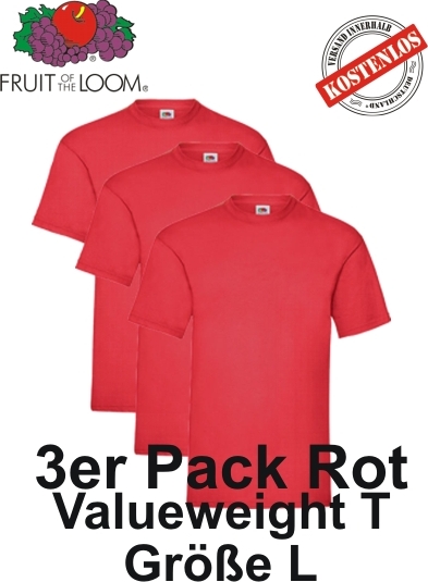 5er 10er Pack Fruit Of The Loom Valueweight T Kids Kinder T-Shirt Mehrpack NEU E