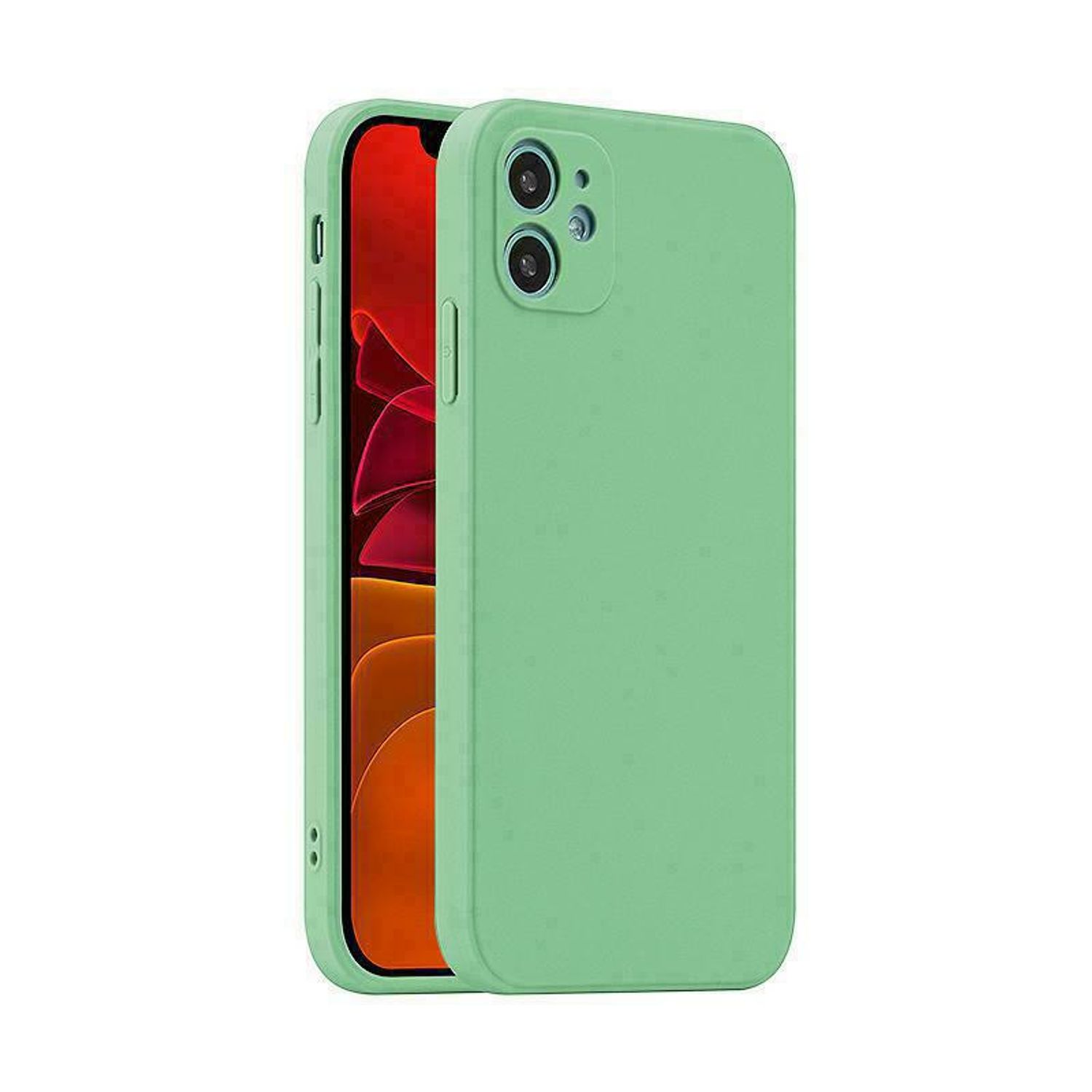 Ochranné puzdro na mobilný telefón iPhone 14 Pro Max Plus Cover Cases Matt Silicone Thin, Pre mobilný telefón:Apple iPhone 14, Farba:zelená
