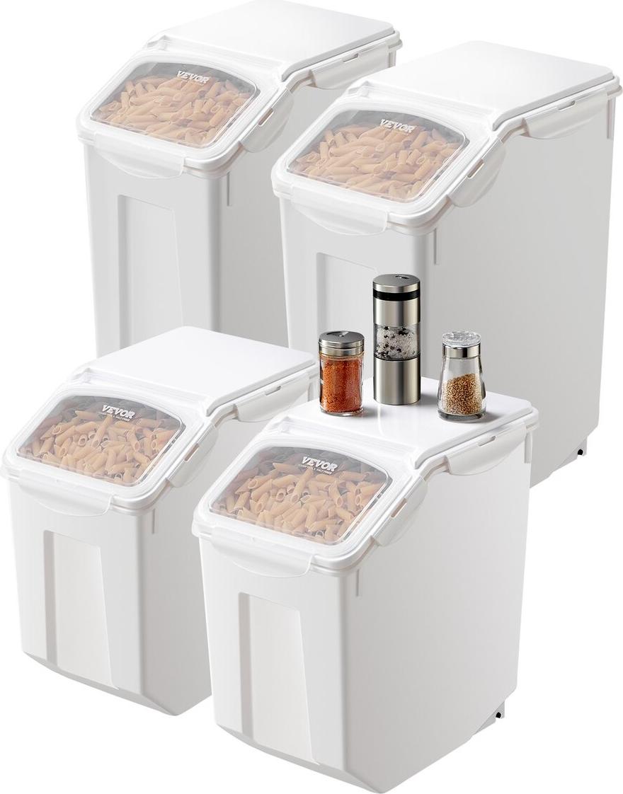 VEVOR 15 l x 2 + 20 l x 2 Vorratsbehälter für Zutaten Luftdichter Küchenmehlbehälter